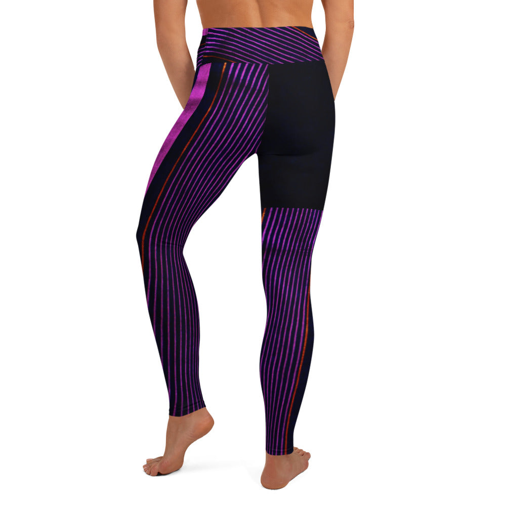 Dance Leggings. Yoga Pants. Gym or Workout High Waist Leggings. "Peppermint" Streetwear by WickedYo.